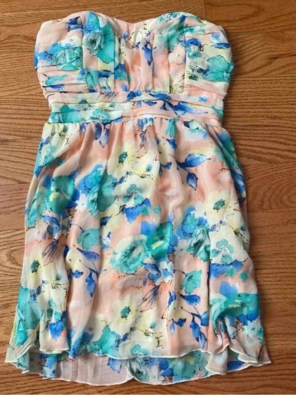 Trixxi Strapless Floral Dress Size 7 in Juniors